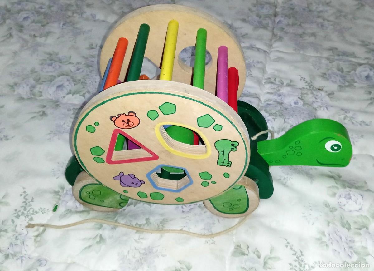 Juegos educativos: ARRASTRE TORTUGA DE MADERA-PLAY TIVER JUNIOR - Foto 3