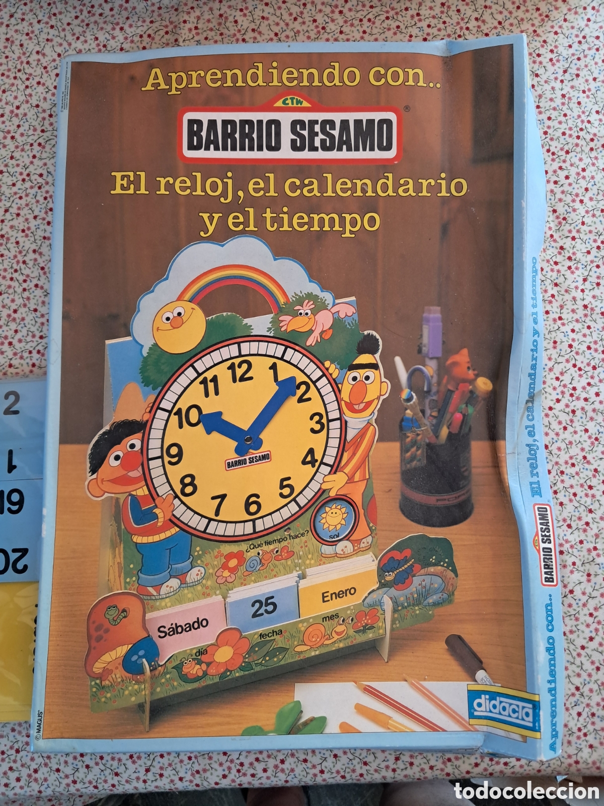 Juegos educativos: Barrio S&eacute;samo. DIDACTA. Aprendiendo con... El reloj, el calendario y el tiempo. A&ntilde;os 80