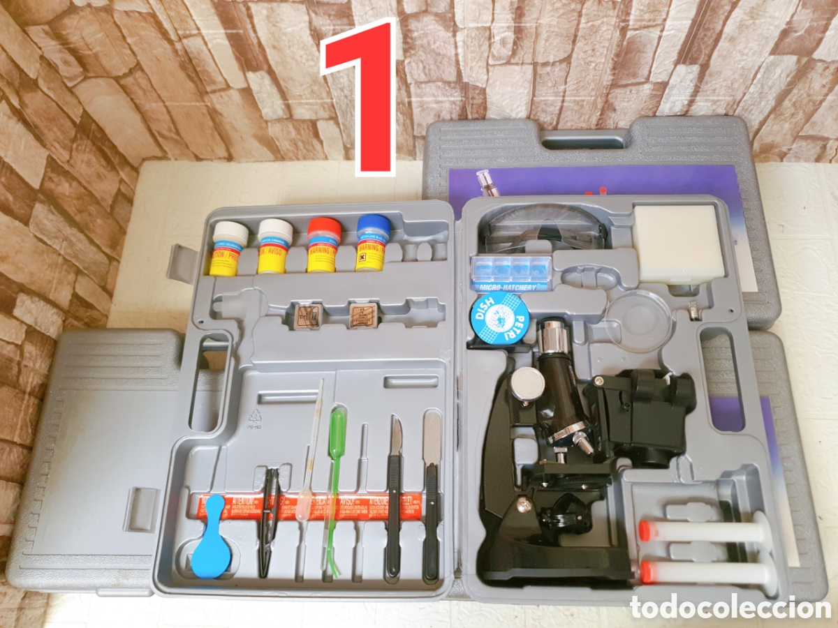 Juegos educativos: GRAN LOTE DE 4 CAJAS MICROSCOPE DELUXE SET MICROSCOPIO - Foto 3