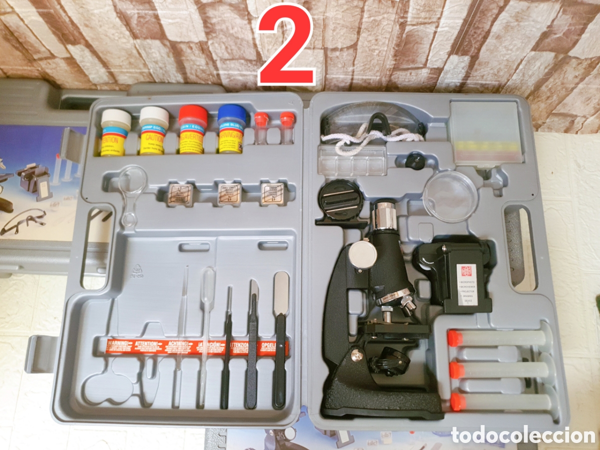 Juegos educativos: GRAN LOTE DE 4 CAJAS MICROSCOPE DELUXE SET MICROSCOPIO - Foto 6