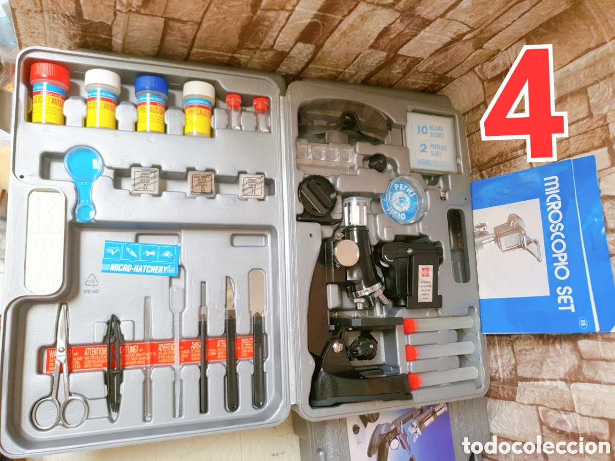 Juegos educativos: GRAN LOTE DE 4 CAJAS MICROSCOPE DELUXE SET MICROSCOPIO - Foto 16