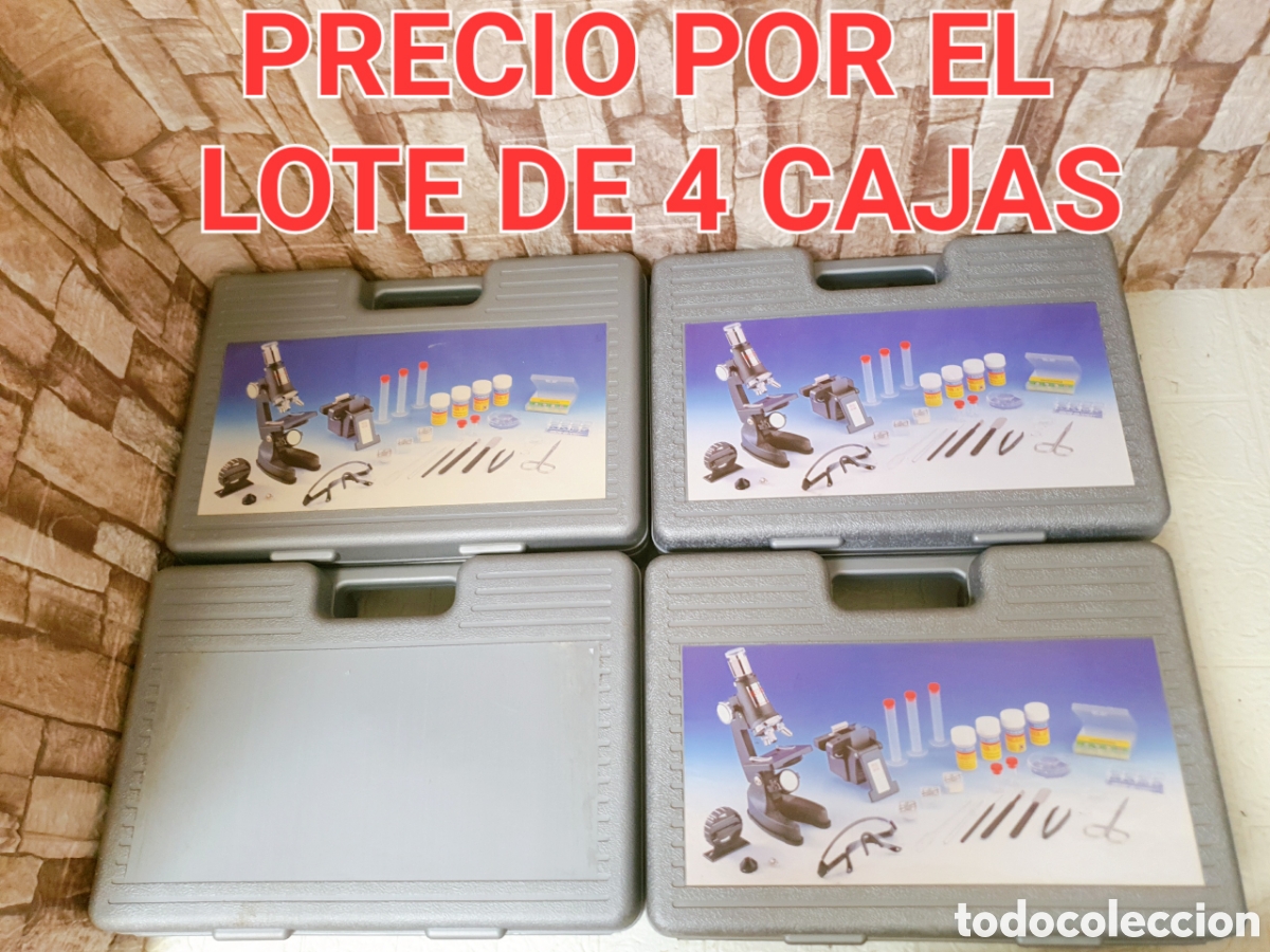 Juegos educativos: GRAN LOTE DE 4 CAJAS MICROSCOPE DELUXE SET MICROSCOPIO - Foto 1