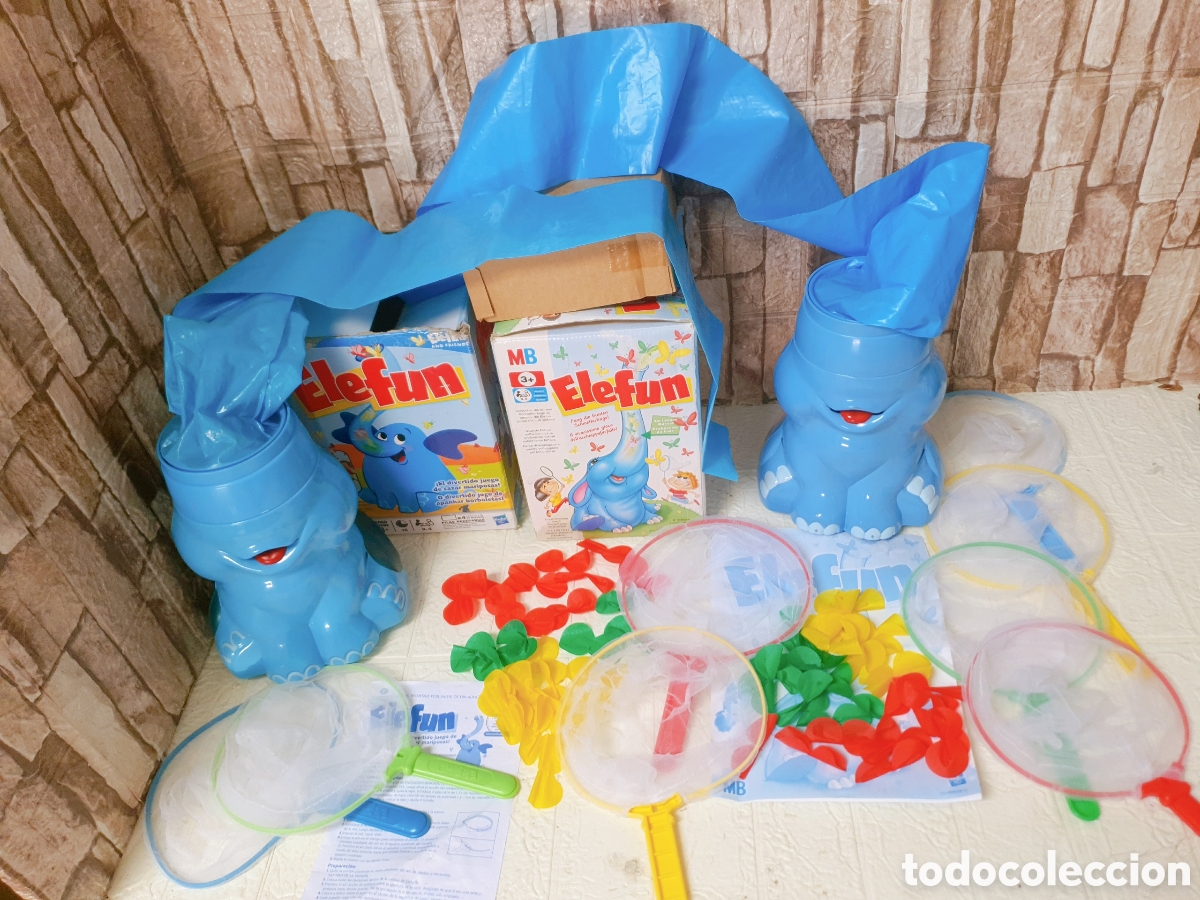 Juegos educativos: LOTE DE 2 DIVERTIDOS JUEGOS ELEFUN MB Y HASBRO CAZAR MARIPOSAS EN CAJA ORIGINAL CON INSTRUCCIONES