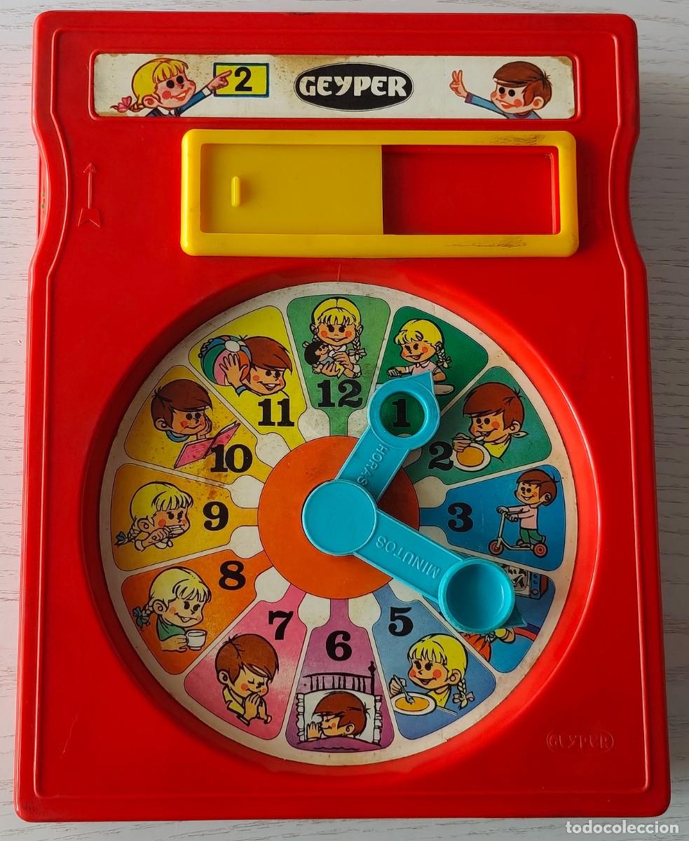 Juegos educativos: RELOJ EDUCATIVO INFANTIL VINTAGE GEYPER (Medidas: 22 x 17 x 3,5 cm.)