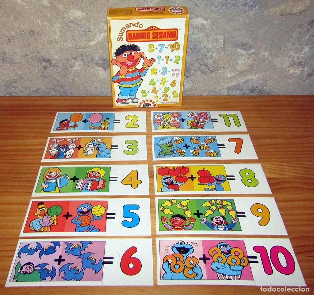 Juegos educativos: SUMANDO, BARRIO S&Eacute;SAMO - EDUCA - NUEVO Y EN SU CAJA ORIGINAL - A&Ntilde;O 1986