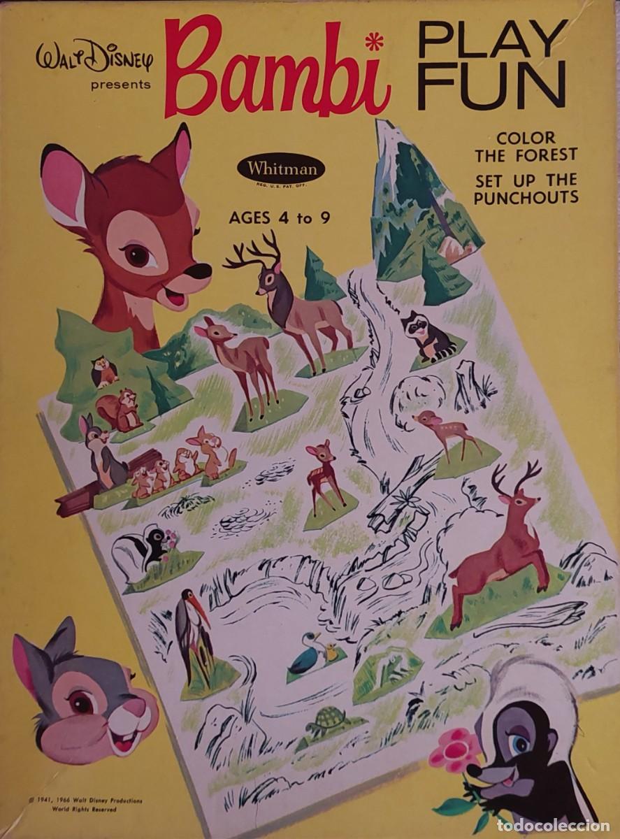 Juegos educativos: JUEGO INFANTIL DIDACTICO ( BAMBI PLAY FUN ) DE WALT DISNEY 1966