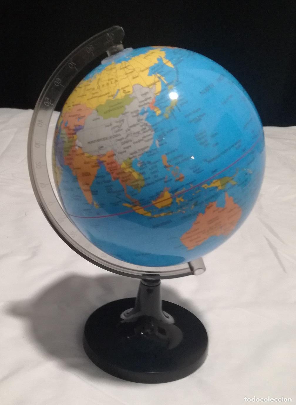 Juegos educativos: Globo terraqueo / Hucha (en ingles): 23 cm de altura
