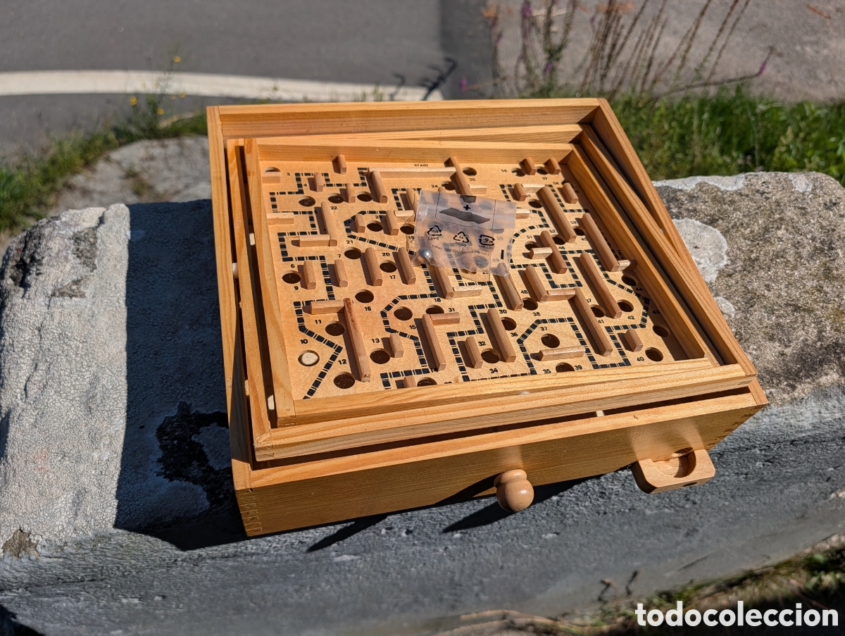 Juegos educativos: Juego de Mesa Vintage Challenge Labyrinth de Madera - - Foto 7