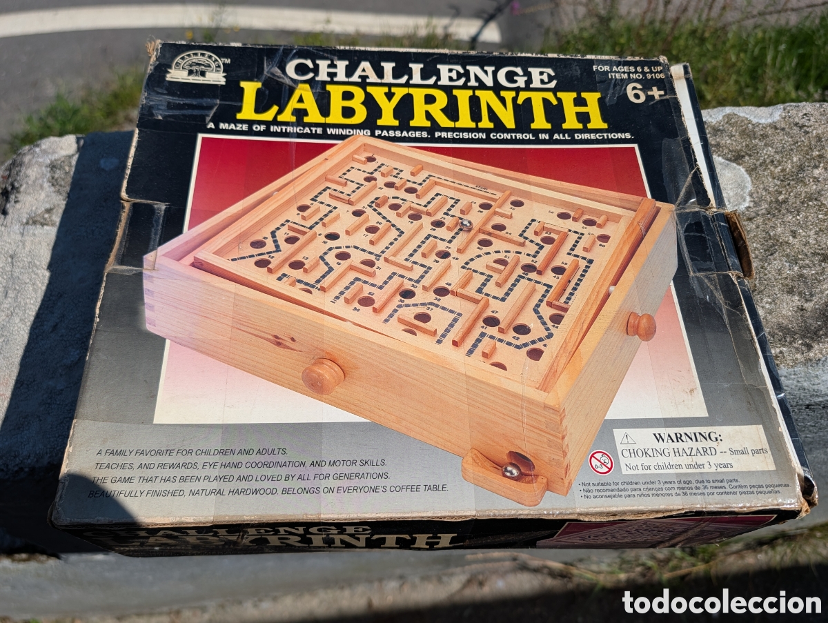 Juegos educativos: Juego de Mesa Vintage Challenge Labyrinth de Madera -