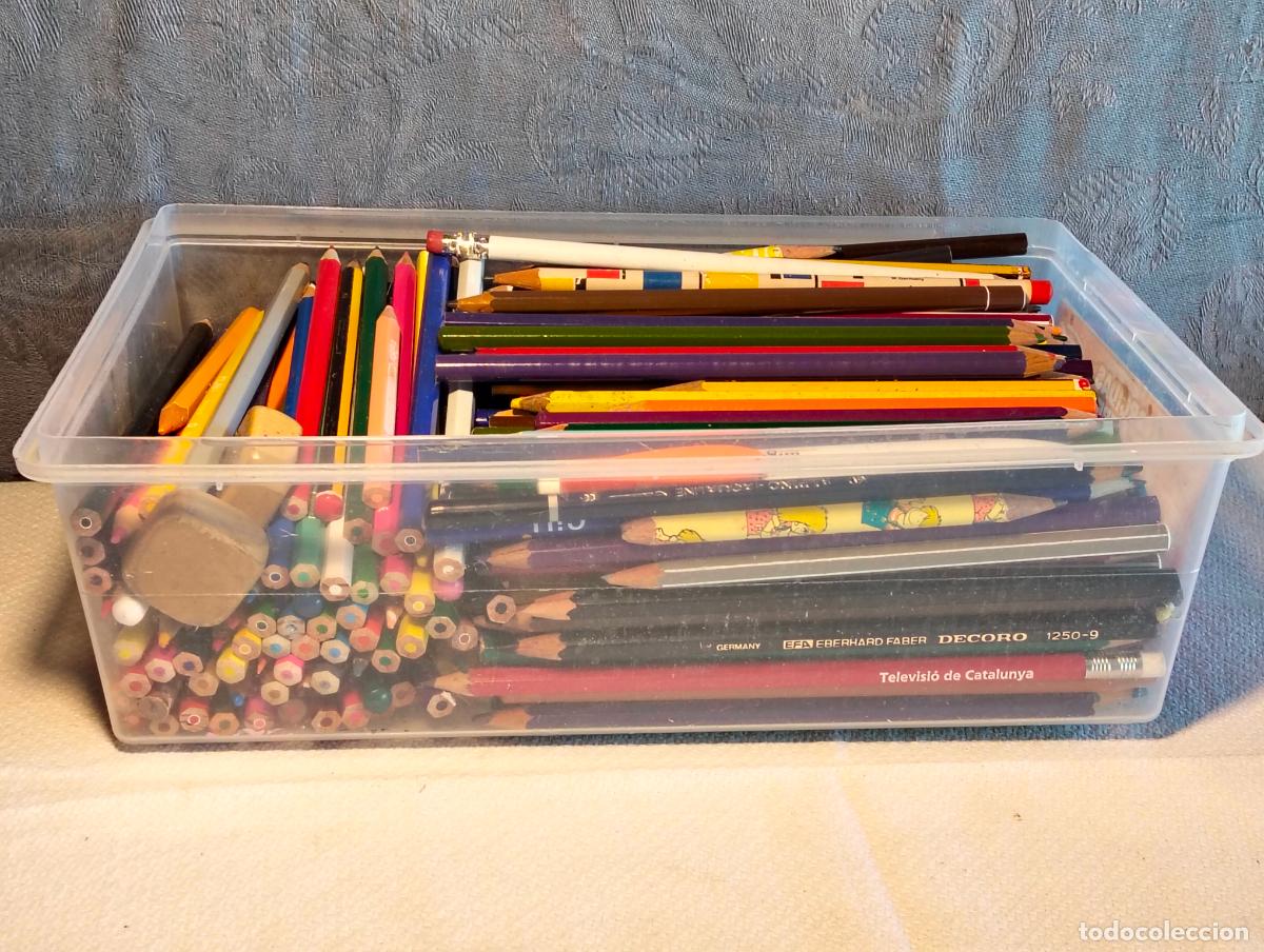 Jogos educativos: Lote de l&aacute;pices de colores antiguos o vintage l&aacute;piz negro blanco rojo de ni&ntilde;os varios a&ntilde;os y estados