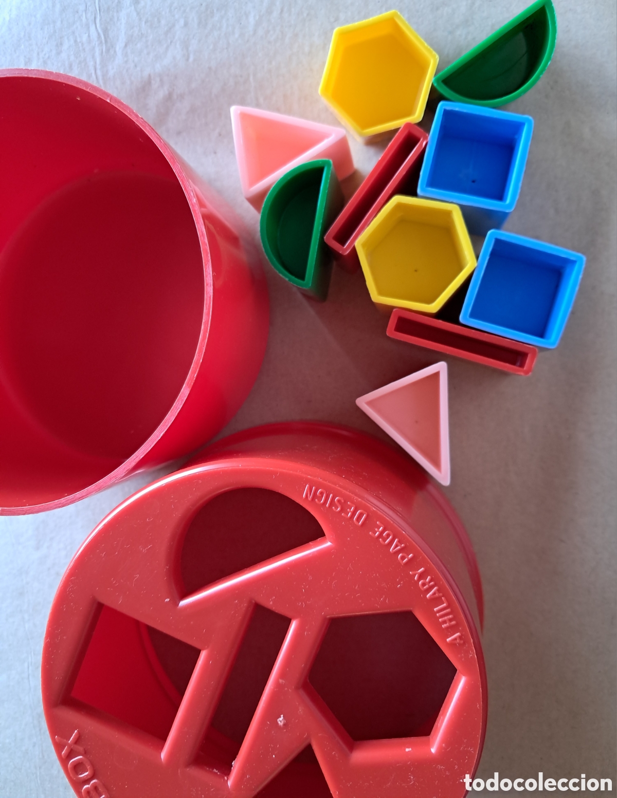 Jogos educativos: Kiddicraft Posting Box, clasificador de formas vintage a&ntilde;os 80. De Hilary Pagr