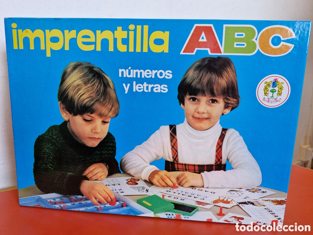 Juegos educativos: IMPRENTILLA ABC N&Uacute;MEROS Y LETRAS.PIQU&Eacute; 70'S.NUEVO EN CAJA.