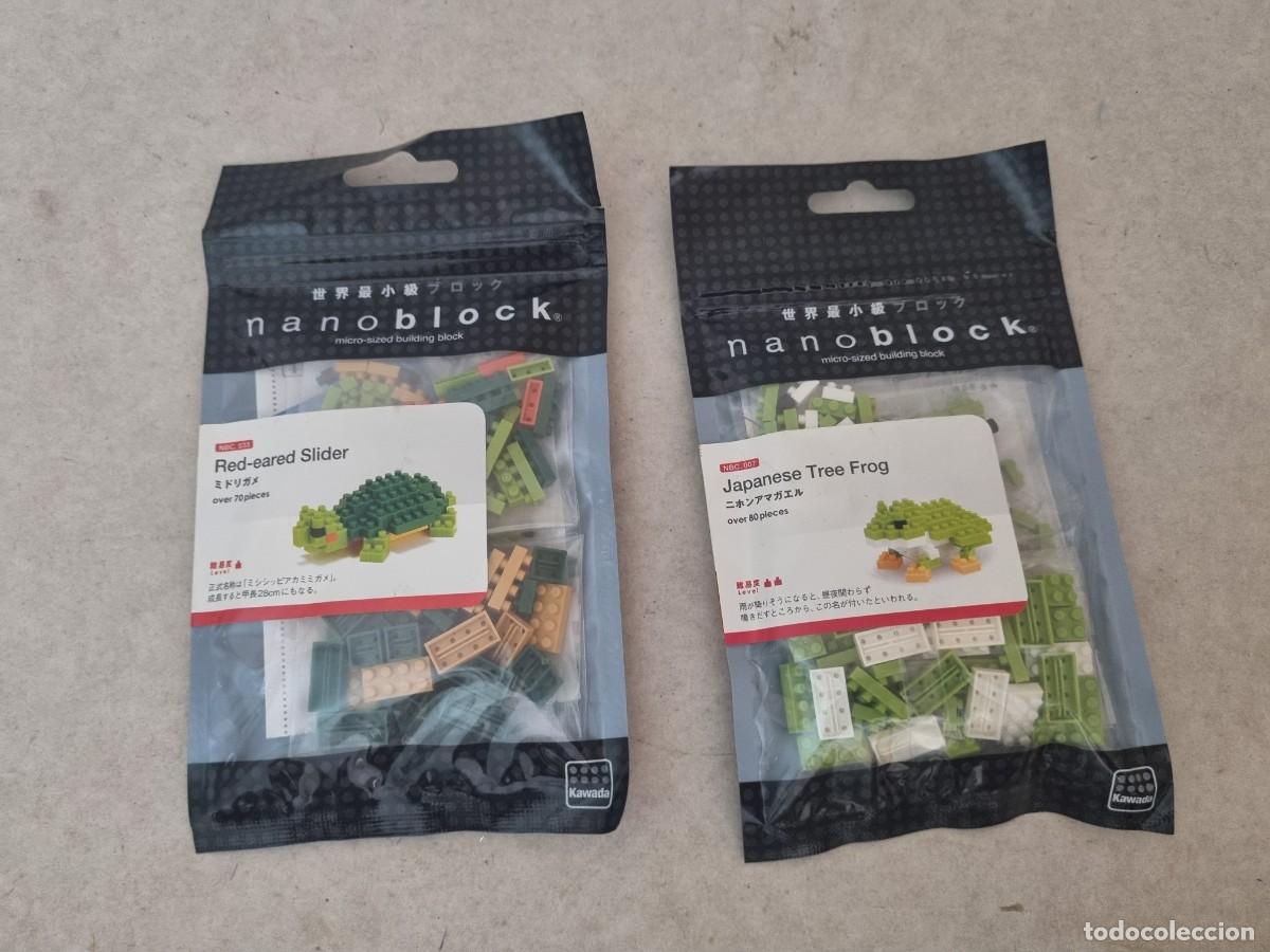 Juegos educativos: Lote de 2 blister nanoblock Tortuga y Rana