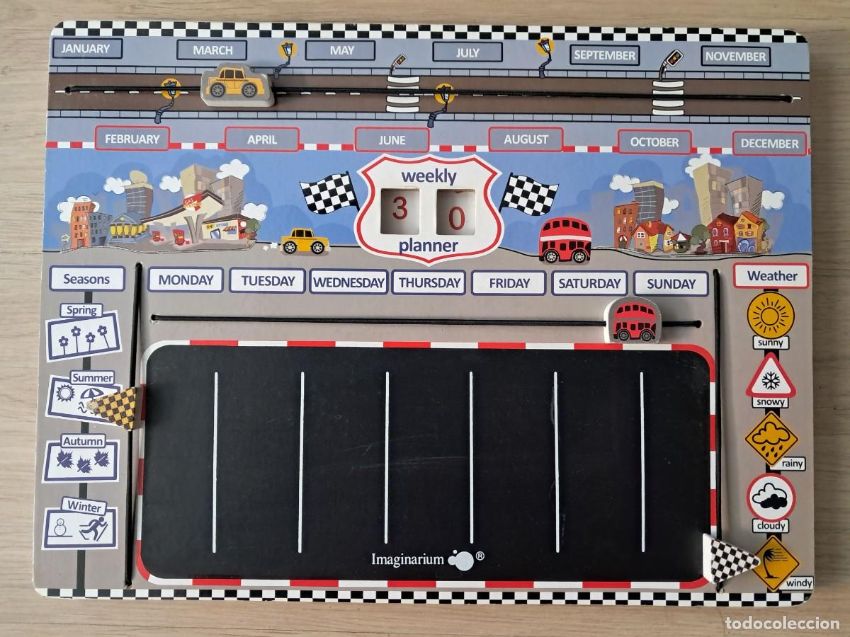 Juegos educativos: Calendario anual infantil. Organizador semanal.