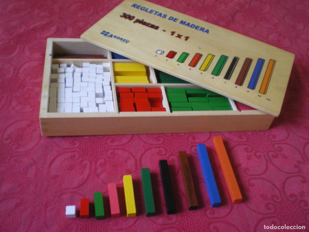 Lernspiele: CAJA DE REGLETAS DE MADERA. JUEGO DID&Aacute;CTICO. ANDREU TOYS.