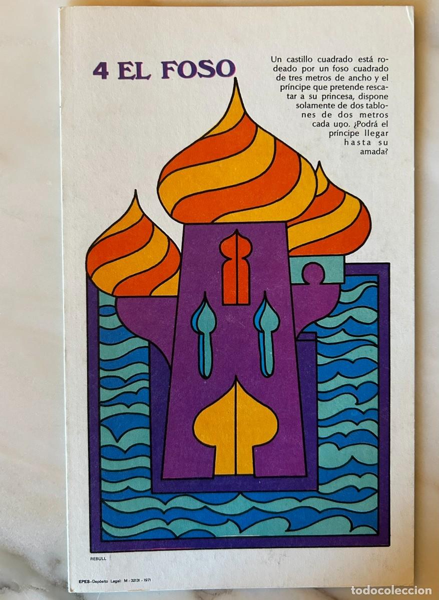 Juegos educativos: 4 EL FOSO - COLECCIONABLE DE ACERTIJOS L&Oacute;GICOS - D&Iacute;PTICO PUBLICITARIO DE GLUTAMITOL MADE 1971