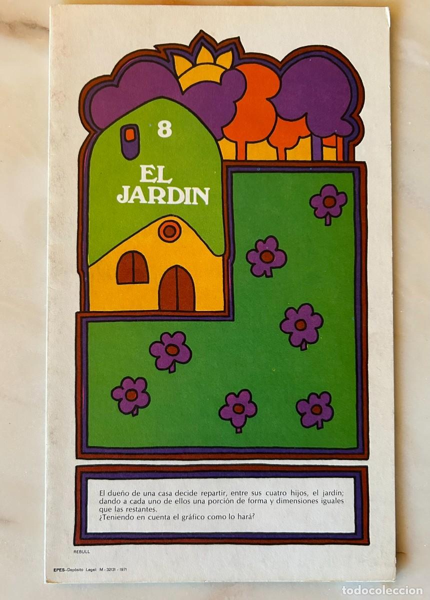 Juegos educativos: 8 EL JARD&Iacute;N - COLECCIONABLE DE ACERTIJOS L&Oacute;GICOS - D&Iacute;PTICO PUBLICITARIO DE GLUTAMITOL MADE 1971
