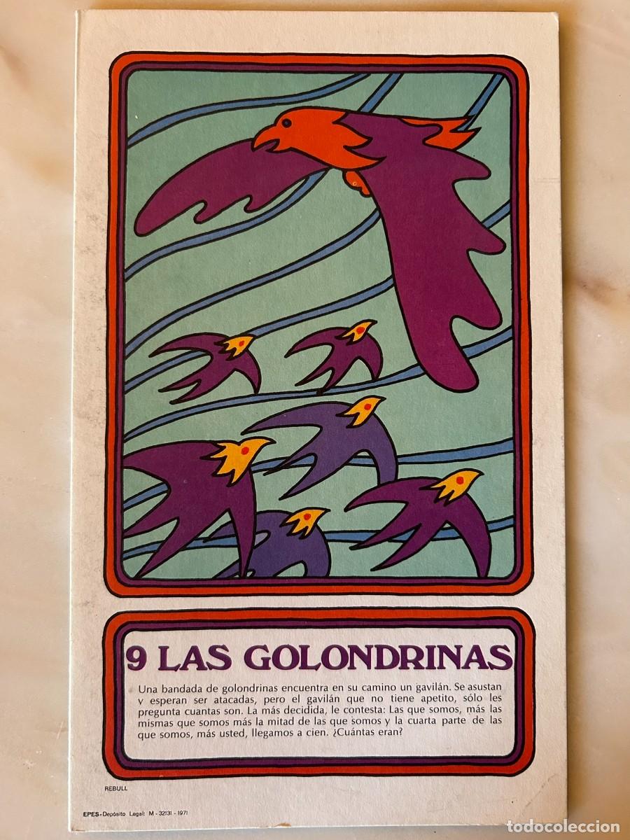 Juegos educativos: 9 LAS GOLONDRINAS - COLECCIONABLE DE ACERTIJOS L&Oacute;GICOS - D&Iacute;PTICO PUBLICITARIO GLUTAMITOL MADE 1971