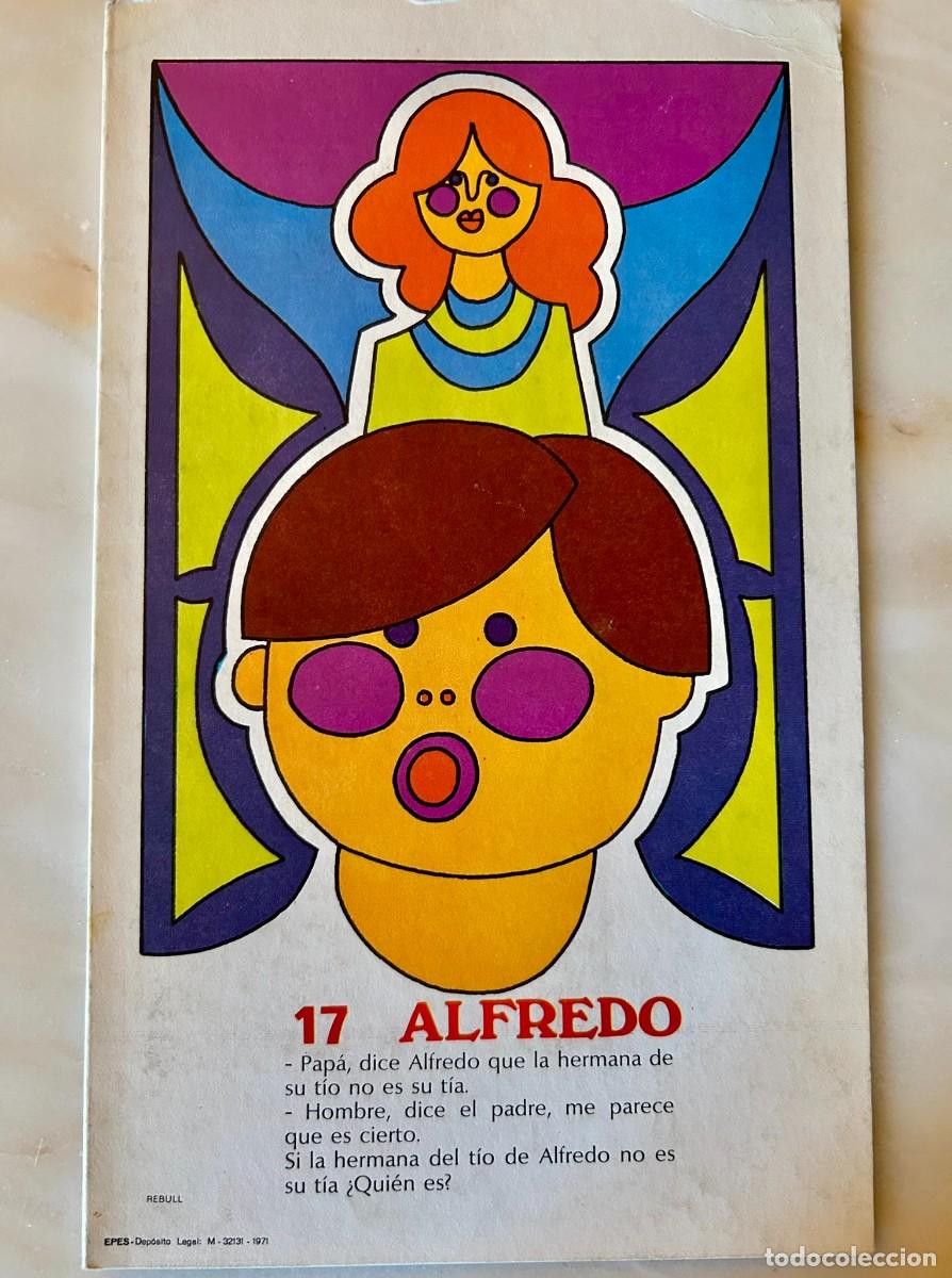 Juegos educativos: 17 ALFREDO - COLECCIONABLE DE ACERTIJOS L&Oacute;GICOS - D&Iacute;PTICO PUBLICITARIO DE GLUTAMITOL MADE 1971