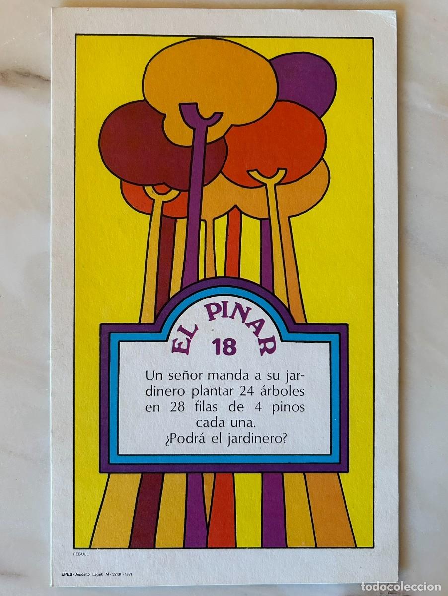 Juegos educativos: 18 EL PINAR - COLECCIONABLE DE ACERTIJOS L&Oacute;GICOS - D&Iacute;PTICO PUBLICITARIO DE GLUTAMITOL MADE 1971