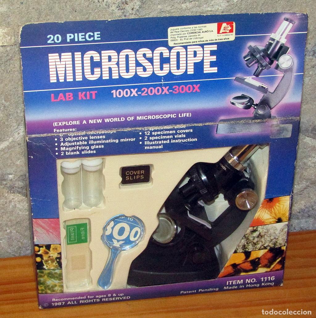 Juegos educativos: ANTIGUO MICROSCOPIO CON ACCESORIOS - NUEVO Y EN SU CAJA - A&Ntilde;O 1987 - MADE IN HONG KONG