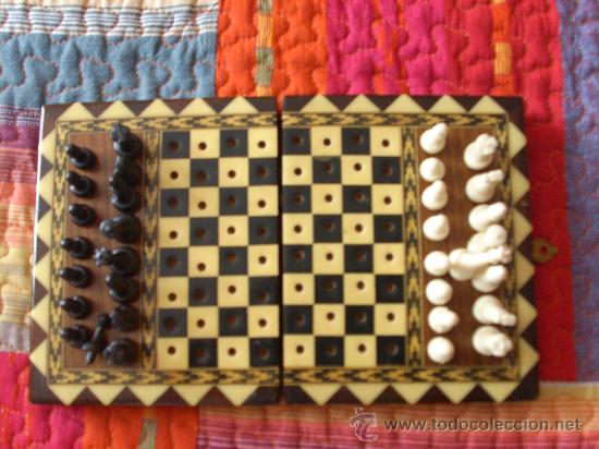 Juegos de mesa: Caja Ajedrez Madera Marqueter&iacute;a - Foto 4