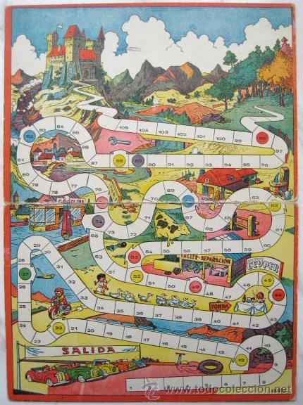 Juegos de mesa: TABLERO DE CART&Oacute;N DE JUEGOS GEYPER-. DIBUJO DE KARPA.  A&Ntilde;OS 50-60.. ENVIO GRATIS&iexcl;&iexcl;&iexcl;