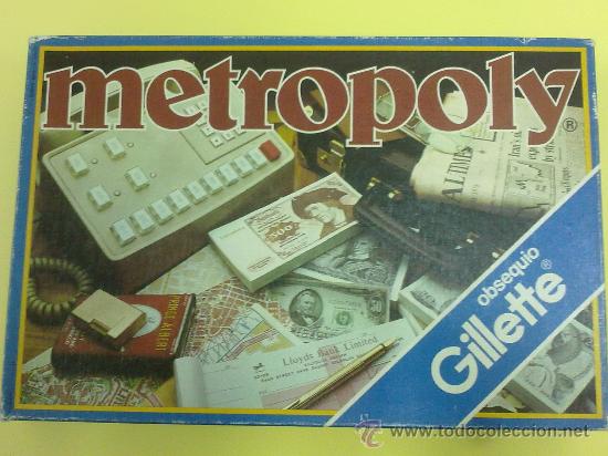 Juegos de mesa: METROPOLY -incompleto -obsequio de gilette - Foto 1