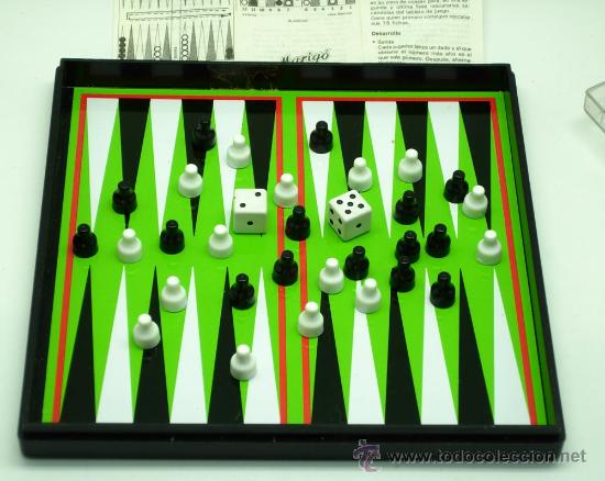 Juegos de mesa: Juego magnetico Backgammon de Marigo a&ntilde;os 70 - Foto 2