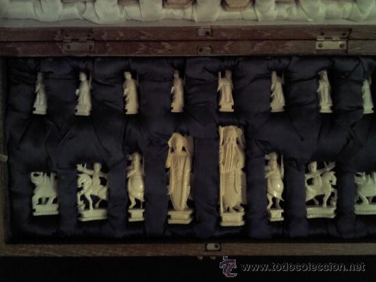 Juegos de mesa: ANTIGUO Y CURIOSO AJEDREZ DE MARFIL - Foto 1