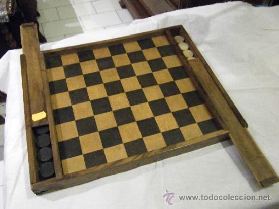 Juegos de mesa: JUEGO DE DAMAS MUY ANTIGUO - Foto 6