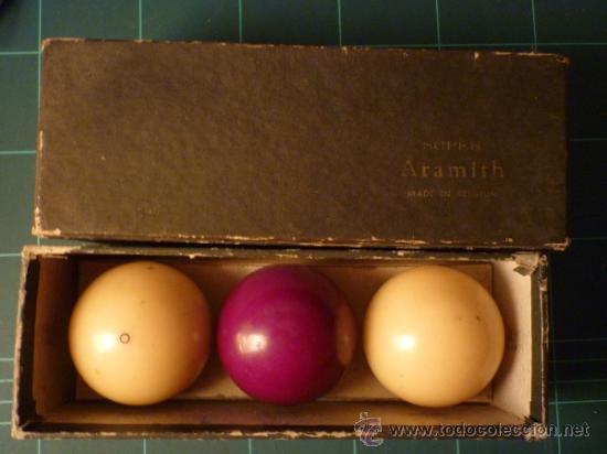 Juegos de mesa: Bolas de billar centenarias, marca Super Aramith.(Belgas) originales. - Foto 1