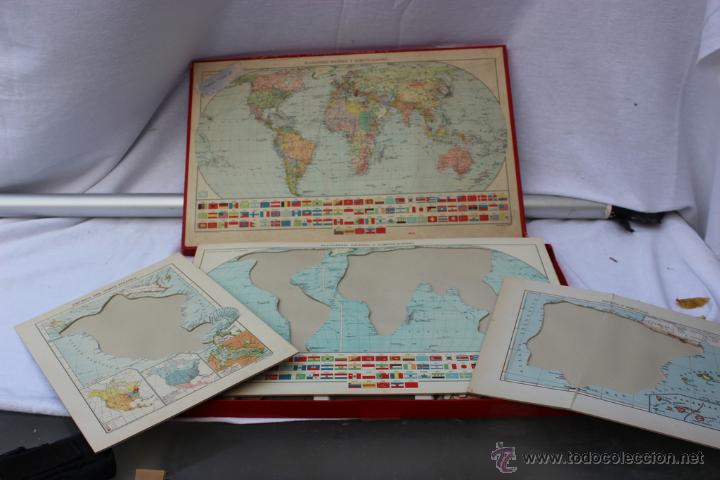 Board Games: PUZZLE MAPA MUNDI *** ANTIGUO *** INCOMPLETO