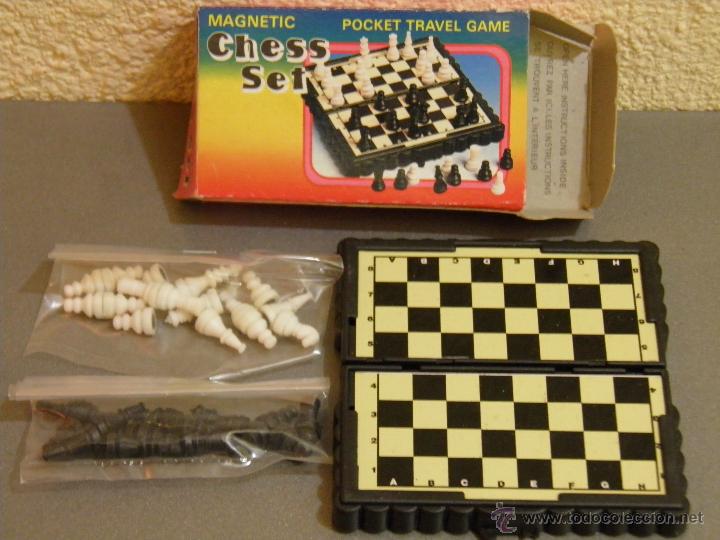 Board Games: JUEGO DE VIAJE MAGNETICO(POCKET TRAVEL GAME)CHESS SET,A&Ntilde;OS 80,A ESTRENAR
