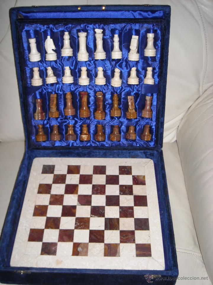 ajedrez antiguo de marmol estuche y maletin Antique board games todocoleccion