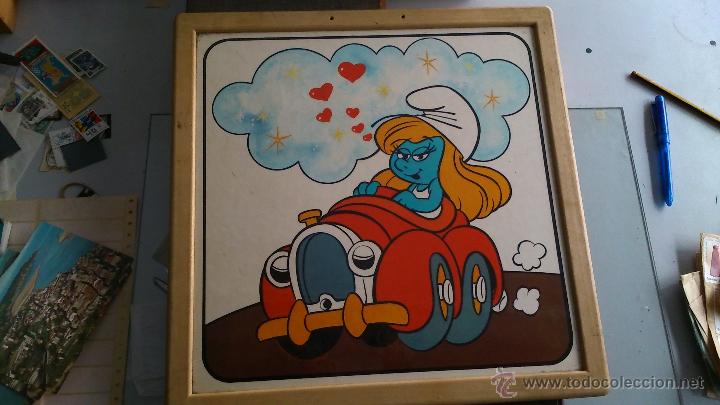 Juegos de mesa: Tablero del juego de La Oca de los Pitufos. De 1983 - Foto 2
