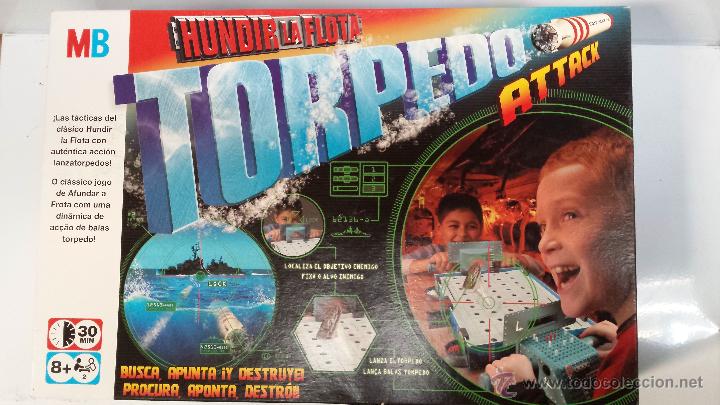 Juegos de mesa: HUNDIR LA FLOTA-TORPEDO ATTACK DE MB-COMPLETO - Foto 1
