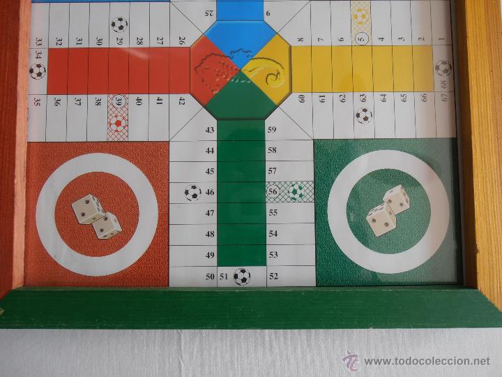 Juegos de mesa: PARCHIS Y OCA TABLERO COLORES DE MADERA - Foto 3