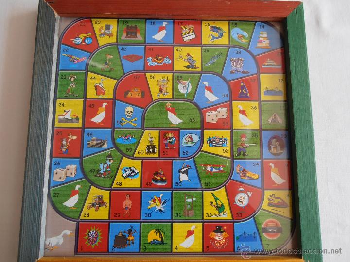 Juegos de mesa: PARCHIS Y OCA TABLERO COLORES DE MADERA - Foto 6