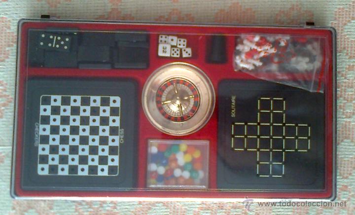 Juegos de mesa: Set de juegos reunidos en miniatura, para viajes