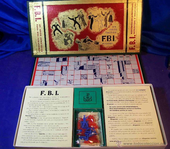 Board Games: IMPRESIONANTE JUEGO DEL FBI DE LA CASA CRONE ESPA&Ntilde;A A&Ntilde;OS 1950 APROX