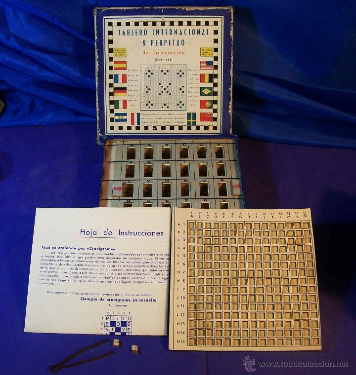 Jogos de mesa: JUEGO TABLERO INTERNACIONAL Y PERPETUO DEL CRUCIGRAMISTA ESPA&Ntilde;A A&Ntilde;OS 40 INDUSTRIAL LOCORO BARCELONA