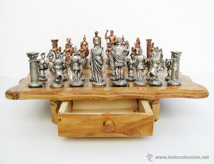 gran tablero ajedrez madera marqueteria y figur - Comprar ...