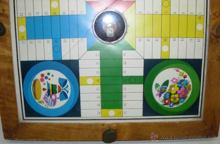 Juegos de mesa: antiguo parch&iacute;s autom&aacute;tico con bonitas ilustraciones - Foto 3