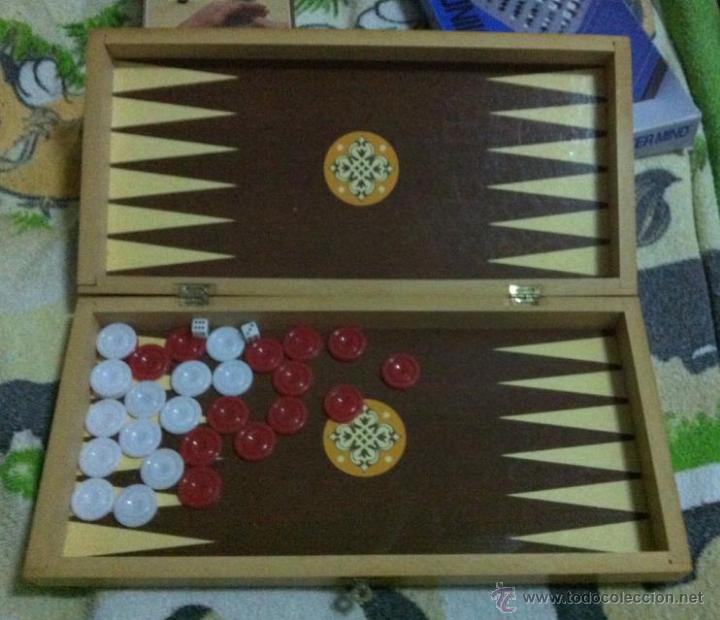 Board Games: back gammon madera