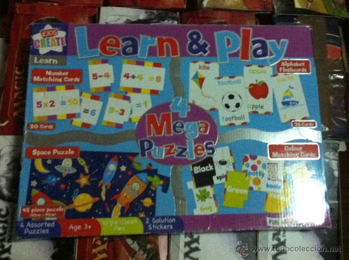 Juegos de mesa: learn and play puzzle 4 mega puzzles