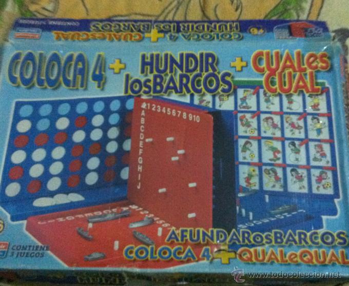 Juegos de mesa: coloca 4 hundir los barcos y cual es cual