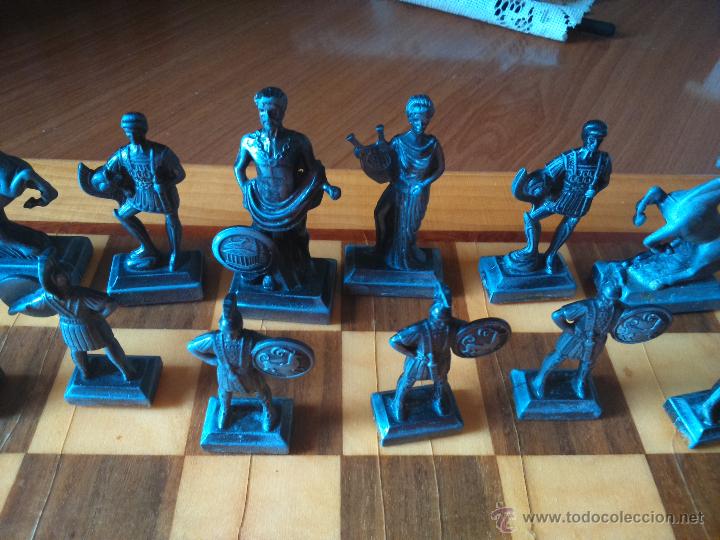 Juegos de mesa: ajedrez romano en bronce a&ntilde;os 60 - Foto 7