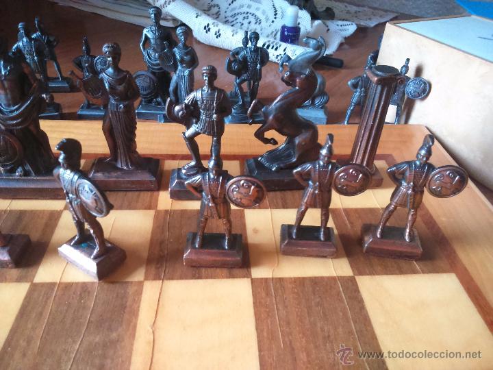 Juegos de mesa: ajedrez romano en bronce a&ntilde;os 60 - Foto 10