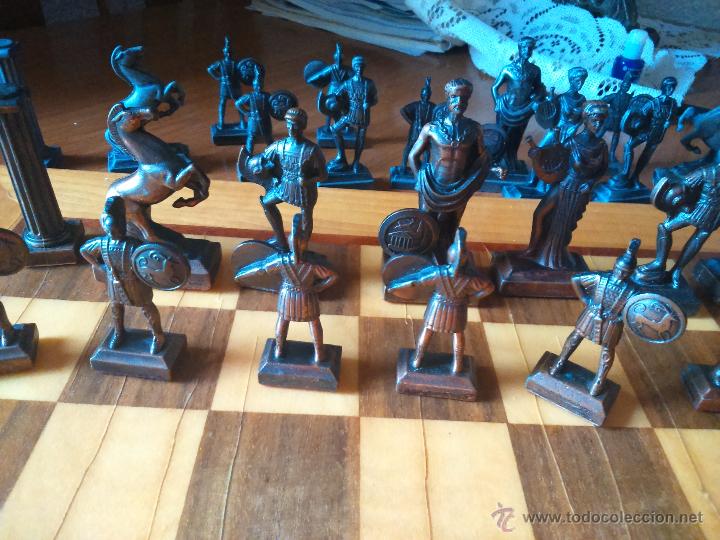 Juegos de mesa: ajedrez romano en bronce a&ntilde;os 60 - Foto 11